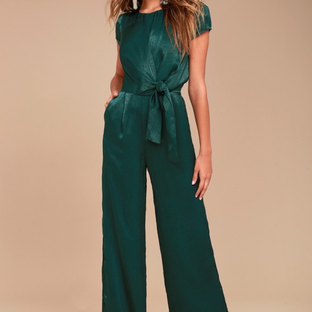 Chic Forest Green Jumpsuit